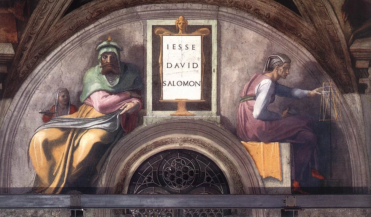 Lunetta - Iesse, David, Salomone, Cappella Sistina